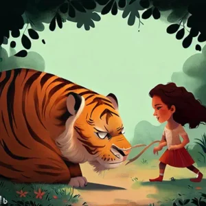 Tiger and Girl story for kids with moral