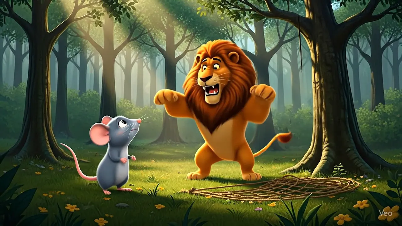 The Lion and the Mouse Story with Moral in English